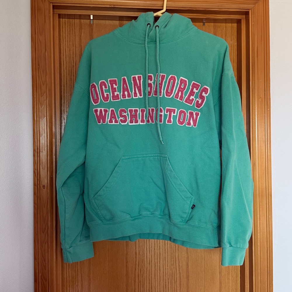 Ocean Shores Washington Green Hoodie
